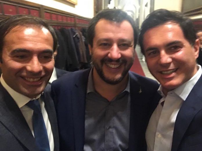 Nuccio Altieri con Salvini e Sasso