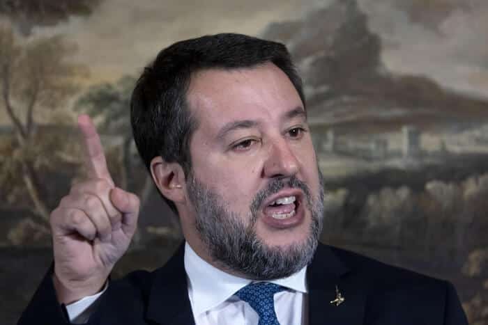 Il ministro delle infrastrutture Matteo Salvini all'assemblea pubblica 2022 organizzata da Confindustria Assoimmobiliare, Roma, 9 novembre 2022. 
ANSA/MASSIMO PERCOSSI