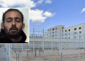 Abdalake El Kadhir; sullo sfondo, il carcere di Trani