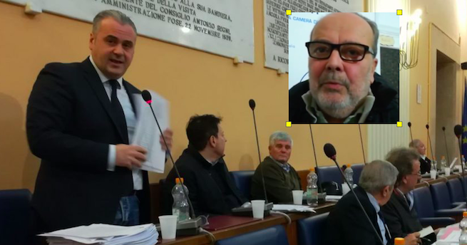 Mainiero e, nel riquadro, Santaniello
