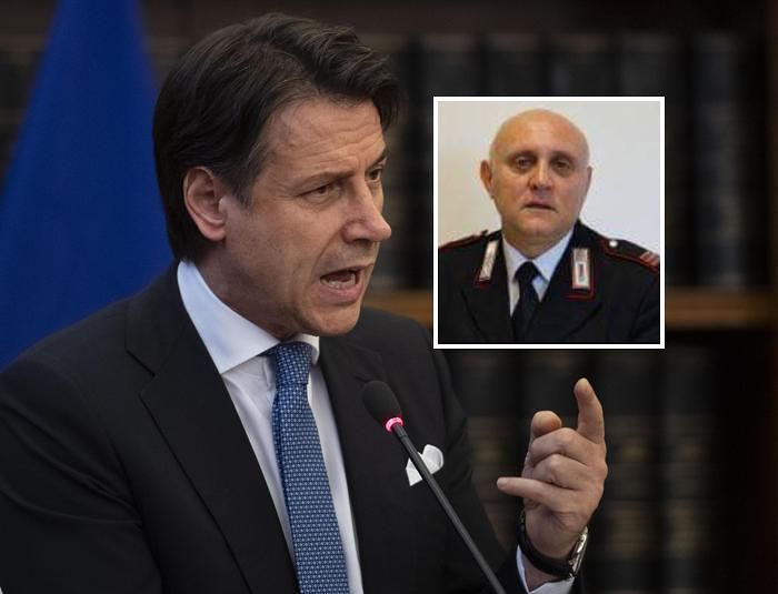 L'intervento del  premier Giuseppe Conte al Senato nel corso della cerimonia per il XIX Premio Donato Menichella, Roma 12 aprile 2019.
   ANSA/MAURIZIO BRAMBATTI