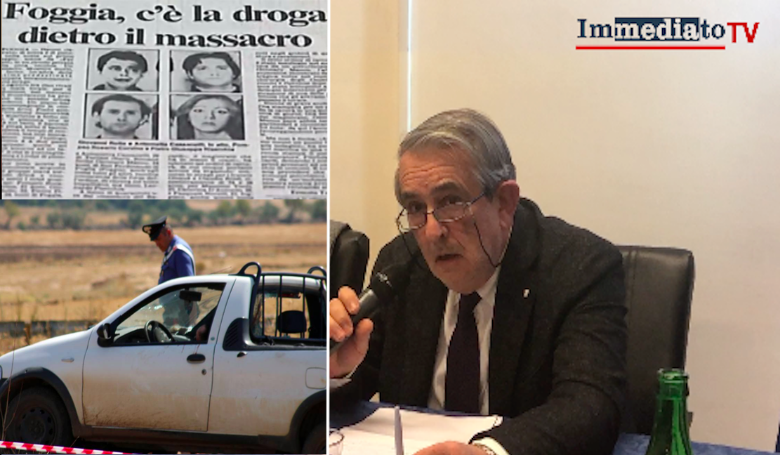 Un articolo di giornale del 1986 dopo la strage del Bacardi; sotto, quella di San Marco; a destra, Volpe