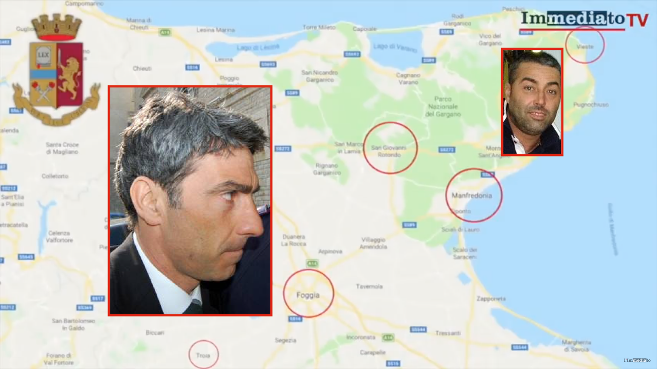 Cardinali e Iannoli; sullo sfondo, la "cartina" di Ultimo Avamposto
