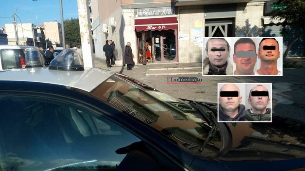 In alto, Villani, Francesco Sinesi e Cosimo Damiano Sinesi; sotto, Albanese e Verderosa
