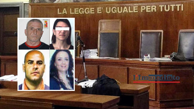 In alto, Pellegrino e Dina Francavilla; sotto, Emiliano Francavilla e Gabriella Capuano