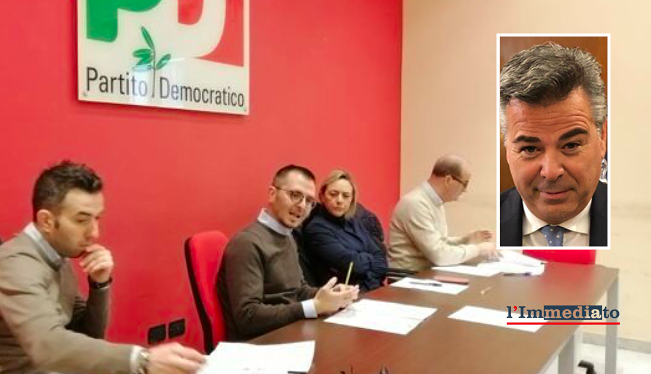 In foto, De Vito, Emanuele, Azzarone e Dell'Aquila; nel riquadro, Landella