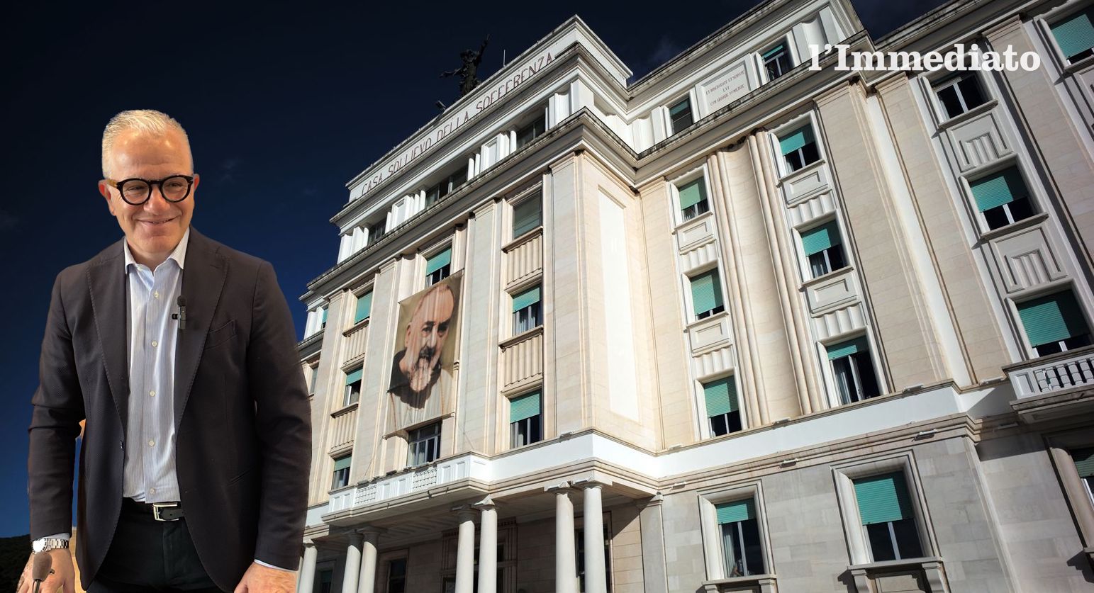 Gumirato; sullo sfondo, l'ospedale