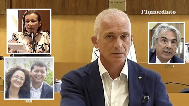In foto, Rotice; nel riquadro in alto, Valente; sotto, Santoro e Prencipe; a destra, il prefetto Valiante