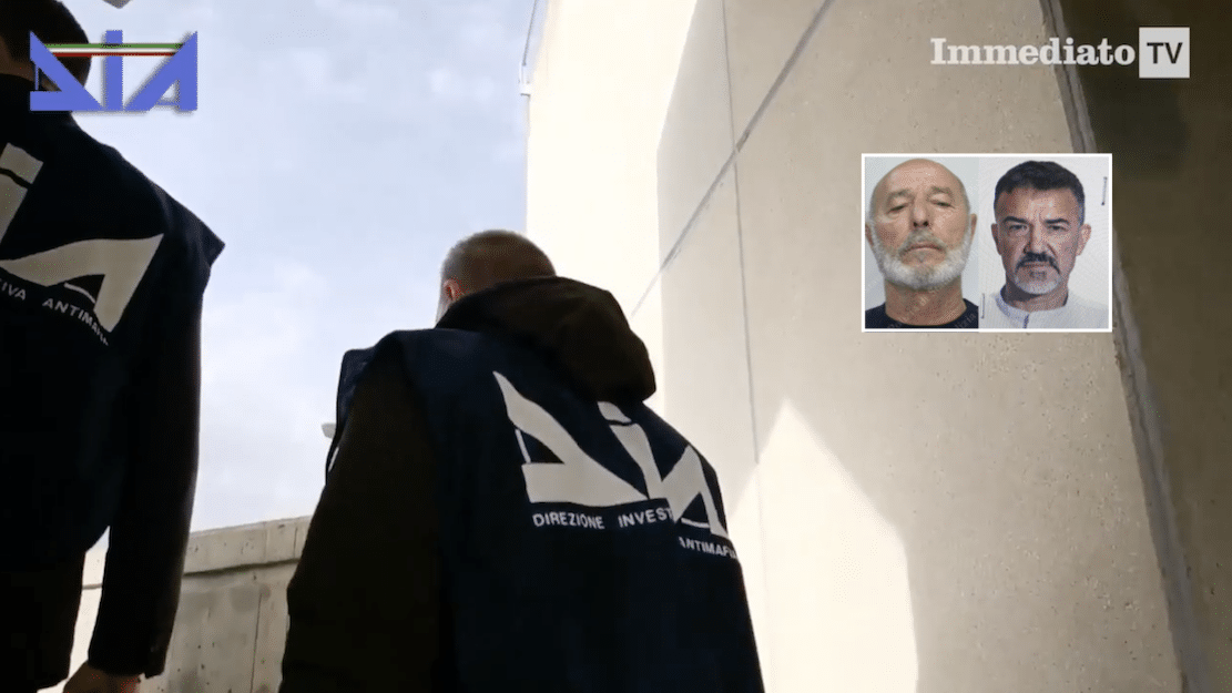 Nel riquadro, il boss foggiano Rocco Moretti e il sanseverese Giuseppe La Piccirella