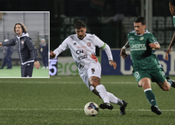 Vacca e, nel riquadro,Cudini (foto Calcio Foggia Antonellis)
