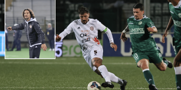 Vacca e, nel riquadro,Cudini (foto Calcio Foggia Antonellis)