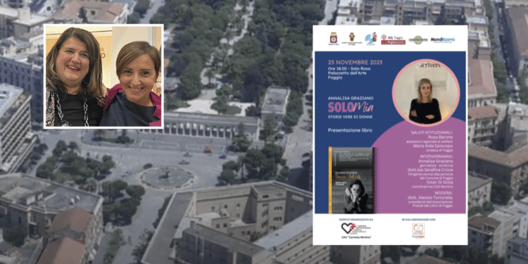 Episcopo, Barone e la locandina con il libro di Annalisa Graziano