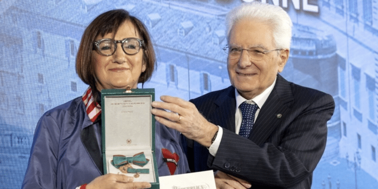 Luciana Delle Donne e Sergio Mattarella