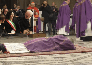 L'ordinazione di Ferretti; nel riquadro, la sindaca di Bovino Stefania Russo