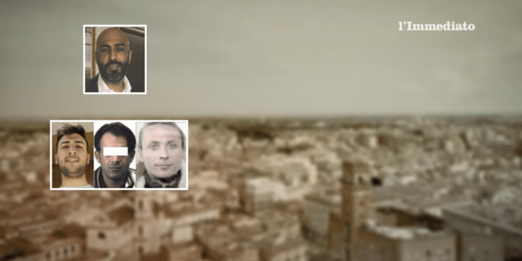 Pasquale Moretti; sotto, il figlio Rocco, Alessandro Morena e Patrizio Villani