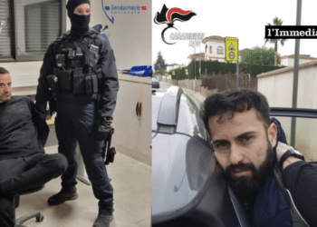 Raduano e Troiano subito dopo la cattura