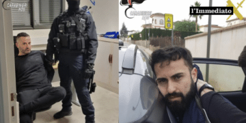 Raduano e Troiano subito dopo la cattura