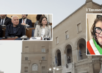 A sinistra, Amorese, Accettulli e Soragnese; a destra, Episcopo; sullo sfondo, il Comune di Foggia