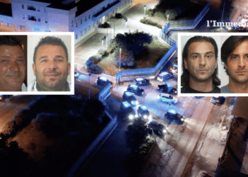 A sinistra, Roberto Sinesi e Antonello Francavilla; a destra, i fratelli pentiti Ciro e Giuseppe Francavilla