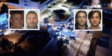 A sinistra, Roberto Sinesi e Antonello Francavilla; a destra, i fratelli pentiti Ciro e Giuseppe Francavilla