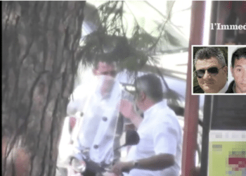 Tolonese e Sinesi ripresi dalla polizia nel 2012; nel riquadro, "Lo zio" e "Rafanill"