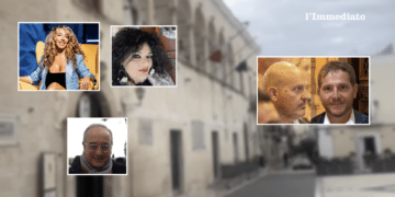 In alto, Fabrizio e Trigiani; sotto, Pecorella; a destra, Carbone e Salvemini