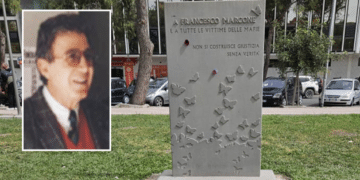 Francesco Marcone; la stele che lo ricorda