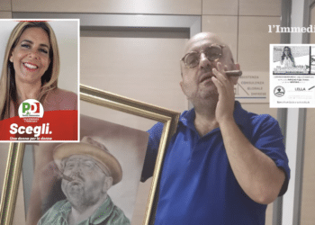 Al centro, Sandro Cataldo; nei riquadri, la moglie Anita Maurodinoia e un fac-simile elettorale tratto dall'ordinanza cautelare
