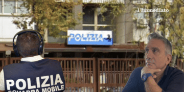 La questura di Foggia; a destra, D'Alba