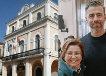 Il Comune di Torremaggiore; a destra, Di Pumpo con  Barzagli