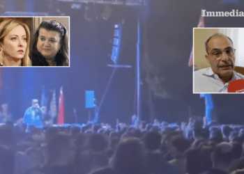 Meloni, Episcopo e Miccoli; sullo sfondo, Gennarone