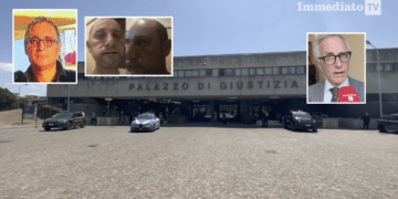 In alto, Fatone e Manzella, quest'ultimo col volto tumefatto per l'aggressione; a destra, il procuratore Vaccaro