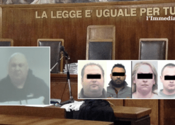 A sinistra, in grande, Franco Nardino; a destra, Roberto Nardino, De Cotiis, Russi e Vincenzo Nardino