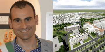 Antonio Potenza e il rendering del nuovo ospedale di Treviso