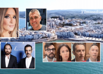 Lucarelli e Vieri; sotto, Colapesce e Di Martino; a destra, Paglialonga, Starace, Nobiletti e Desimio