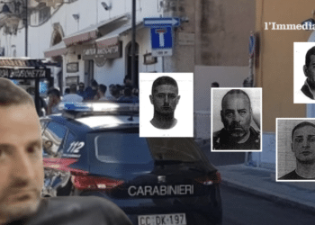 A sinistra, Marco Raduano; nei riquadri, da sinistra, Bonsanto, Quitadamo e Fabbiano; in alto, Trotta