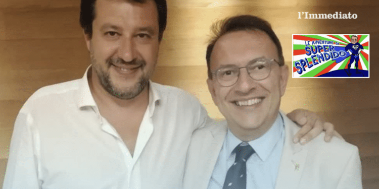 Salvini e Splendido; nel riquadro, il personaggio "Super Splendido"