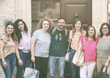 Beatrice con la sua squadra
