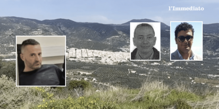 La piana di Mattinata; nei riquadri, da sinistra, Raduano, Lombardi e Scirpoli