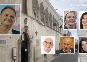 A sinistra, La Marca; in alto a destra, Valentino e Valente; sotto, Mansueto, Schiavone e D'Anzeris