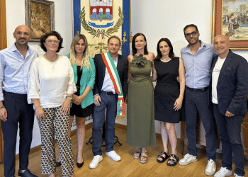 Da sinistra, Mansueto, Simone, Delle Rose, La Marca, Valente, Valentino, Gentile e Schiavone