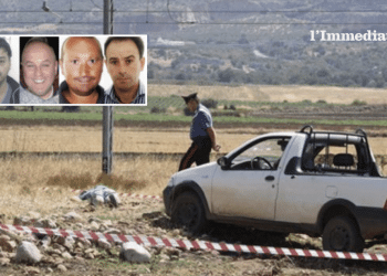 In alto, Romito, De Palma e i fratelli Luciani