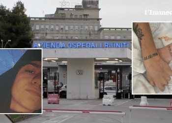 Il Riuniti di Foggia; nei riquadri, Natasha Pugliese e una foto della sorella dall'ospedale