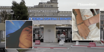 Il Riuniti di Foggia; nei riquadri, Natasha Pugliese e una foto della sorella dall'ospedale