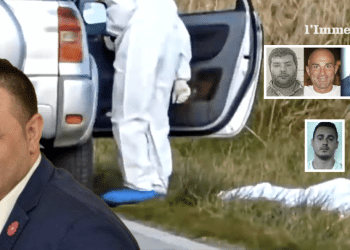 Enzo Miucci; in alto, Perna, Caterino e Raduano; sotto, Notarangelo
