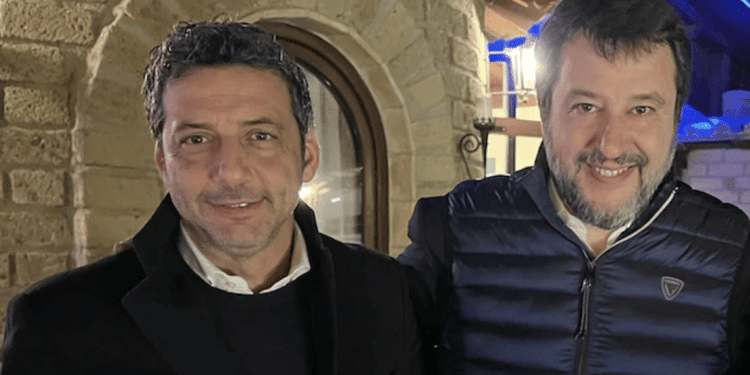 Primiano Di Mauro con Salvini