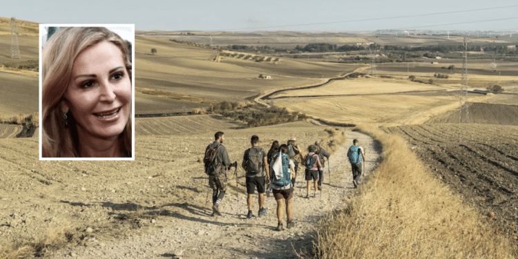 via Francigena; nel riquadro, Santanchè