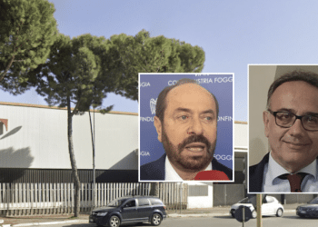 Salatto e Sottile; sullo sfondo, la Fiera di Foggia