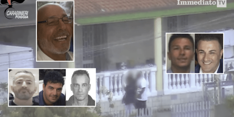 Moretti; sotto, Raduano, Scirpoli e La Torre; a destra, Salvatore e Miucci