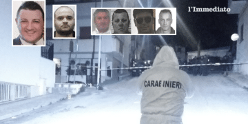 Omicidio Gentile a Mattinata; nei riquadri, Miucci, Pettinicchio, Gentile, Ricucci, Scirpoli e La Torre